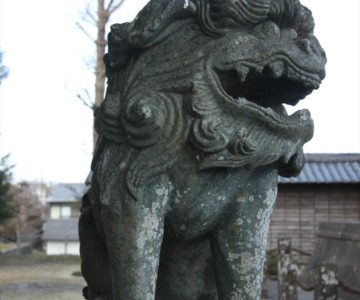 三会温泉神社 狛犬