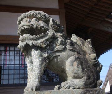 三会温泉神社　狛犬