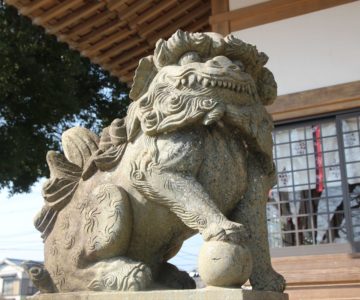 三会温泉神社　狛犬