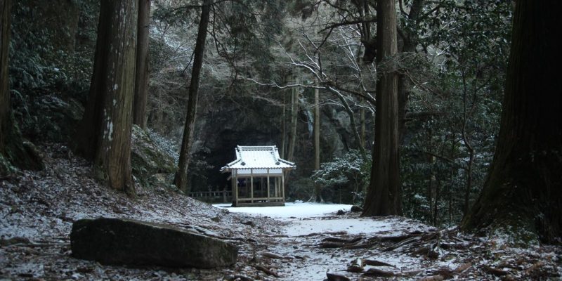 雪の岩戸神社　神楽殿